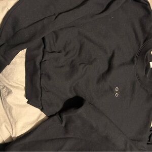 Alo cropped Black accolade Sweatshirt